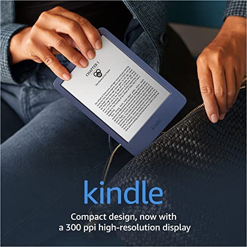 International Version – Kindle (2022 release) – The lightest and most compact Kindle, now with a 6” 300 ppi high-resolution display, and 2x the storage – Denim