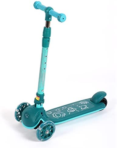 Kick Scooter for Kids, Wheel with Brake, Adjustable Height Handlebar, Lightweight, Aged 3-10, Wide Standing Board