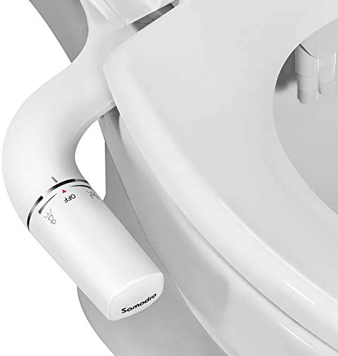 SAMODRA Ultra-Slim Bidet, Minimalist Bidet for Toilet with Non-Electric Dual Nozzle(Frontal & Rear Wash) Adjustable Water Pressure, Fresh Water Bidet Toilet Seat Attachment,Easy to Install