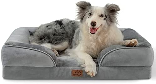 Bedsure Large Orthopedic Dog Bed for Large Dogs – Big Waterproof Dog Bed Large, Foam Sofa with Removable Washable Cover, Waterproof Lining and Nonskid Bottom Couch, Pet Bed