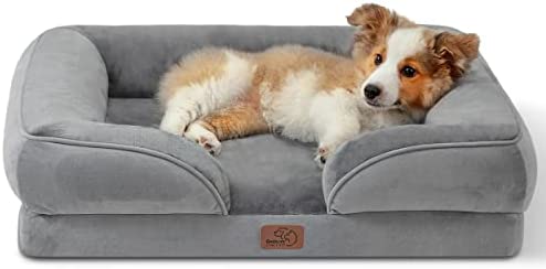 Bedsure Orthopedic Dog Bed for Medium Dogs – Waterproof Dog Bed Medium, Foam Sofa with Removable Washable Cover, Waterproof Lining and Nonskid Bottom Couch, Pet Bed