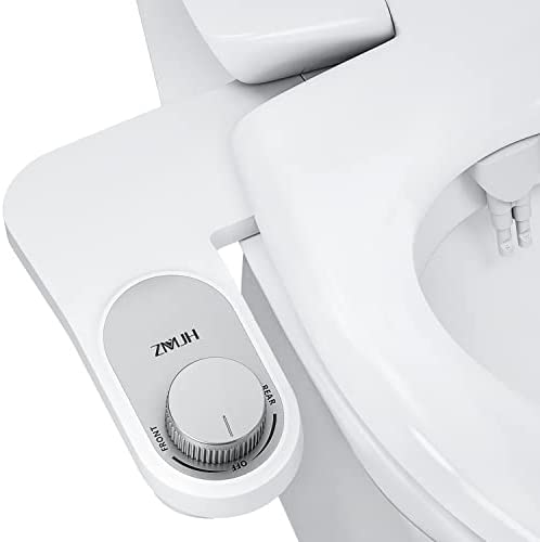 ZMJH ZMA401 Bidet Toilet Seat Attachment, Non-Electric, Self Cleaning Dual Nozzle and Easy Water Pressure Adjustment, Rear/Feminine Wash, Easy to Install
