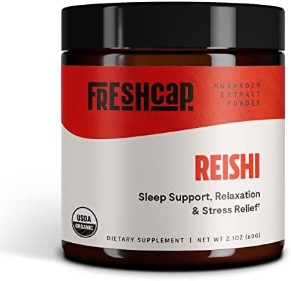 FreshCap, Reishi Mushroom Powder (60 Servings), Supplement for Longevity, Relaxation, Better Sleep, Organic Dual Extract (27% Beta glucan, 1.4% Triterpene)