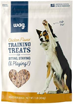 Amazon Brand – Wag Chicken Flavor Training Treats for Dogs, 1 lb. Bag (16 oz)