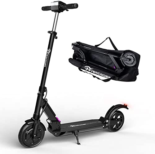 EVERCROSS EV08E Electric Scooter, Electric Scooter for Adults with 8″ Solid Tires & 350W Motor, Up to 19 Mph & 20 Miles Long-Range, 3 Speed Modes, Folding Electric Scooters for Adults Teenagers