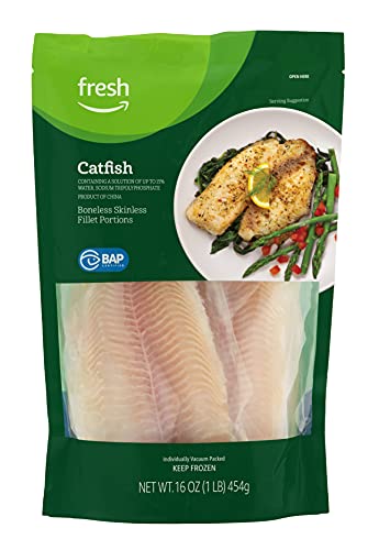 Fresh Brand – Catfish Boneless Skinless Fillet Portions, 1 lb (Frozen), Responsibly Sourced