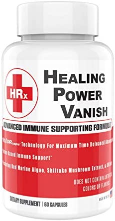 Herp Rescue Healing Power Vanish HPV Support Supplements Supports Healthy Immune Response 1450mg – Pure Shiitake Mushroom Extract & Red Marine Algae Supplements – Immune System Booster – 60 Capsules