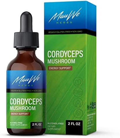 Cordyceps Mushroom Supplement – Organic Tincture for Energy, Workout Performance, Immunity Booster, Cardiovascular Health – Non-GMO, Vegan, No Alcohol Natural Herbal Drops – 2 fl. oz.