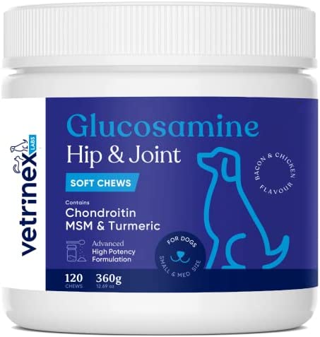 Vetrinex Labs Dog Joint Supplement for Large Breed Dogs – Hip and Joint Chewable Tablets for Large Dogs with Glucosamine, Chondroitin and MSM (Small Dogs)