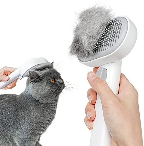 Aumuca Cat Brush for Shedding, Cat Brushes for Indoor Cats, Cat Brush for Long or Short Haired Cats, Cat Grooming Brush Cat Comb for Kitten Rabbit Massage Removes Mats, Tangles and Loose Fur