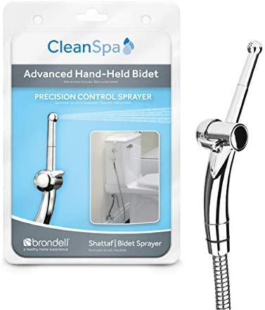 Brondell Hand Held Bidet Sprayer for Toilet CleanSpa Advanced Bidet Attachment with Precision Pressure Control Jet Spray – Ergonomic Handheld Bidet for Toilet – Toilet Water Sprayer and Hose Set