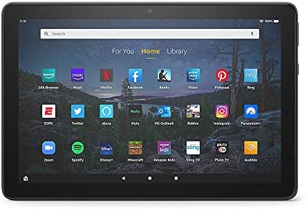 Amazon Fire HD 10 Plus tablet, 10.1″, 1080p Full HD, 64 GB, latest model (2021 release), Slate (Renewed Premium)