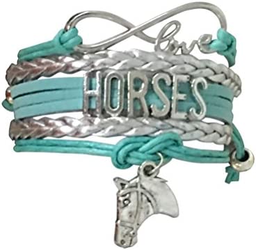 Infinity Collection Horse Charm Bracelet, Horse Lovers Equestrian Jewelry for Her