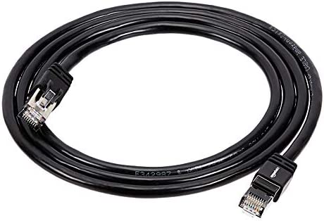 Amazon Basics RJ45 Cat 7 High-Speed Gigabit Ethernet Patch Internet Cable, 10Gbps, 600MHz – Black, 5-Foot