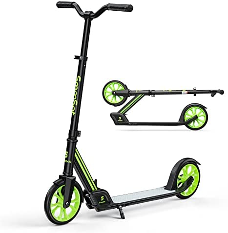 SmooSat S8 Kick Scooter for Kids Ages 8+, Teens & Adults, Super Smooth Ride, Up to 220 lbs, Adjustable Height, Ergonomic Y-Type Handlebar, Ideal Gift
