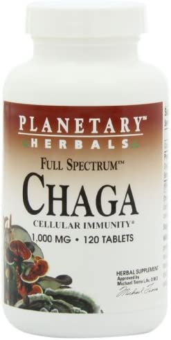 Planetary Herbals Chaga Full Spectrum, Enhance Cellular Immunity, 120 Count (Pack of 1)