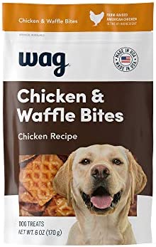 Amazon Brand – Wag Dog Treats Chicken and Waffle Bites 6oz