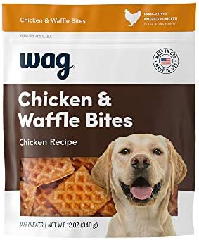 Amazon Brand – Wag Dog Treats Chicken and Waffle Bites 12oz