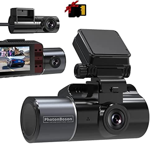3 Channel 4K Dash Cam with SD Card, Built in GPS, 4K+2K Front and Rear,1440P+1080P+1440P Three Way Triple Car Camera, Dash Camera for Cars, Night Vision, Parking Mode