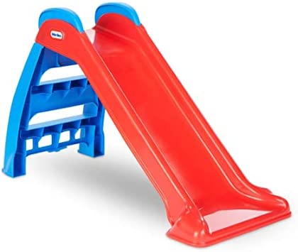 Little Tikes First Slide Toddler Slide, Easy Set Up Playset for Indoor Outdoor Backyard, Easy to Store, Safe Toy for Toddler, Slip And Slide For Kids (Red/Blue), 39.00”L x 18.00”W x 23.00”H