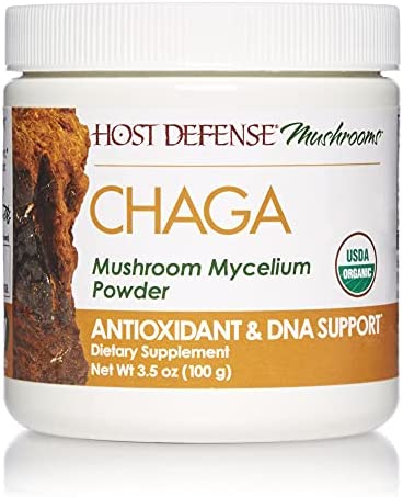 Host Defense, Chaga Powder, Antioxidant Support, Mushroom Supplement, 3.5 oz, Plain