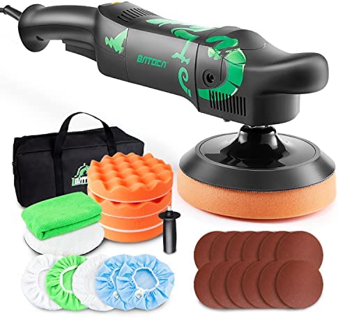 BATOCA New Buffer Polisher,850W 6 Inch Rotary Polisher,6 Variable Speed 1000-3800 RPM,Heavy Cutting Power Polishing Machine with Detachable Handle for Car Polishing, Boat Sanding, Motorcycles Waxing