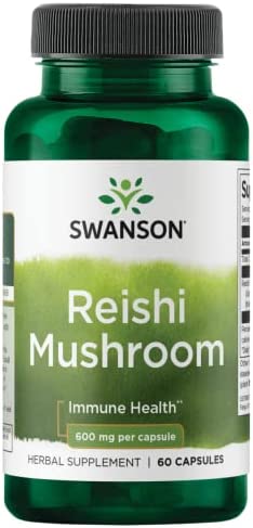 Swanson Reishi Mushroom Immune Function Mood Support 600 Milligrams 60 Capsules