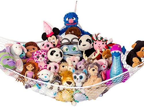 Lilly’s Love Large Stuffed Animal Storage Net Hammock, Made w/Real Netting not Mesh, Organize the Chaos | 60″ x 60 x 67″