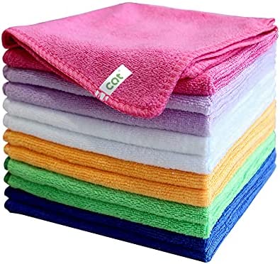 CQT Microfiber Reusable Cleaning Cloth Washing Cloth, Dish Cloth (30x30cm 12packed)