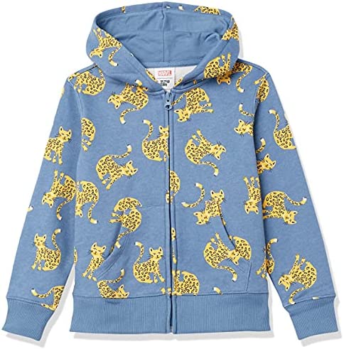 Amazon Essentials Girls and Toddlers’ Fleece Zip-Up Hoodie Sweatshirts (Previously Spotted Zebra)