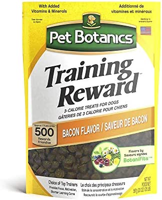 Pet Botanics Training Rewards Treats for Dogs, Made with Real Pork Liver, Focuses, Motivates, Rewards, Speeds Up Learning Curve, No BHA, BHT, Ethoxyquin, Bacon, 20 oz (1 pack)