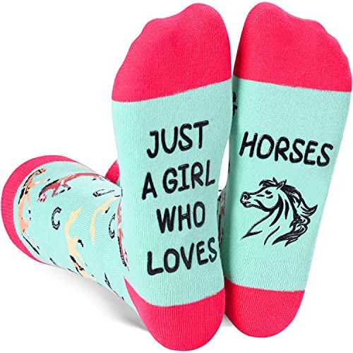 Zmart Funny Saying Cat Gifts Dog Gifts, Novelty Cat Socks Dog Socks for Women Horse Cow Unicorn Socks