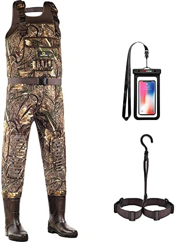 DRYCODE Waders for Men with Boots, Waterproof Neoprene Chest Waders ​for Women, Duck Hunting/Fishing Waders