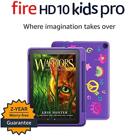 Amazon Fire HD 10 Kids Pro tablet for ages 6-12, with a slim case, a larger screen and Amazon Kids+ content made for older kids, Doodle
