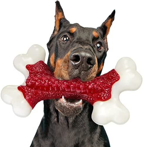 Kseroo Tough Dog Toys, Dog Toys for Aggressive Chewers Large Breed, Aggressive Chew Toys for Large Dogs, Dog Bone Chew Toy Nylon Durable Dog Toys for Large Dogs Dog Extreme Chew Toys Indestructible