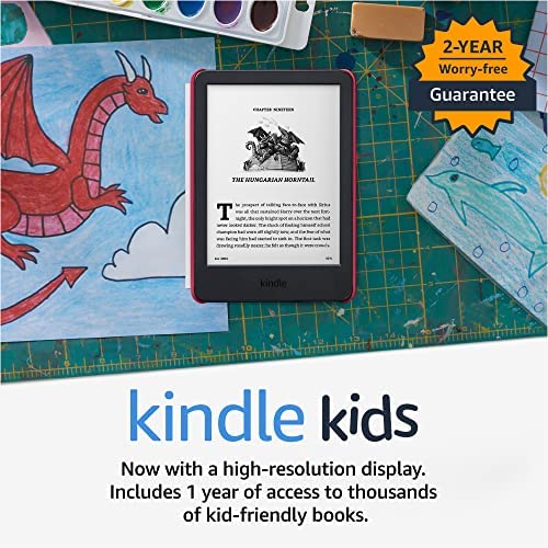 Kindle Kids (2022 release) – Includes access to thousands of books, a cover, and a 2-year worry-free guarantee – Unicorn Valley