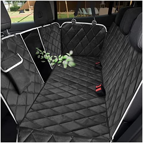 AULDEY Dog Car Seat Cover,Waterproof with Mesh Window and Storage Pocket,Durable Scratchproof Nonslip Dog Car Hammock with Universal Size Fits for Cars/Trucks/SUV