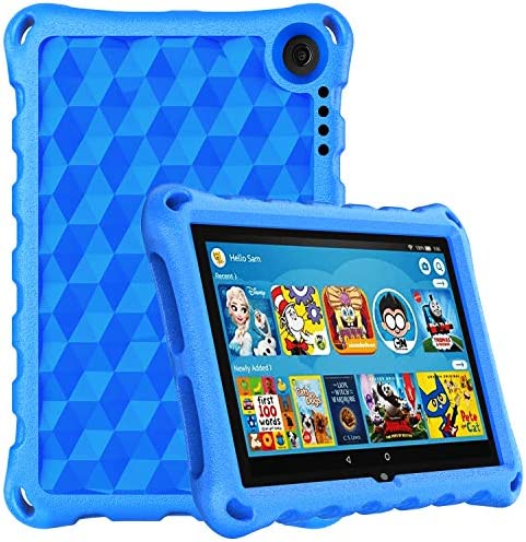 Fire HD 8 Tablet Case,Kindle Fire 8 Case,Fire Tablet 8 Case Kids(12th/10th Generation,2022/2020 Release),DiHines Kid-Proof Case for Amazon Fire HD 8 Plus Tablet, Blue
