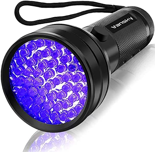 UV Flashlight Black Light, Vansky 51 LED Blacklight Pet Urine Detector for Dog/Cat Urine, Dry Stains, Bed Bug, Matching with Pet Odor Eliminator