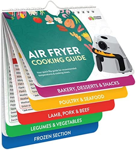 Air Fryer Cheat Sheet Magnets Cooking Guide Booklet – Air Fryer Magnetic Cheat Sheet Set Cooking Times Chart – Cookbooks Instant Air Fryer Accessories Oven Cooking Pot Temp Guide Kitchen Conversion