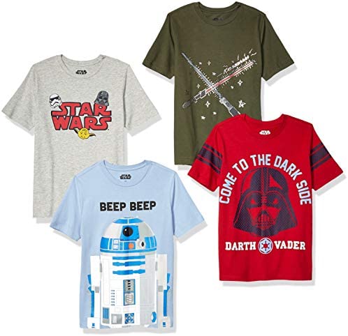 Amazon Essentials Disney | Marvel | Star Wars | Frozen Boys and Toddlers’ Kids Short-Sleeve T-Shirts