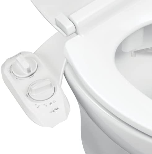 LUXE Bidet NEO 120 Plus – Next-Generation Bidet Toilet Seat Attachment with Innovative EZ-Lift Hinges and 360° Self-Cleaning Mode (White)