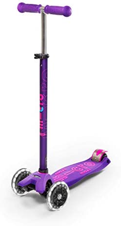 Micro Kickboard – Maxi Deluxe LED 3-Wheeled, Lean-to-Steer, Swiss-Designed Micro Scooter for Kids with LED Light-up Wheels, Ages 5-12