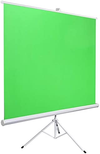 AW Portable 70.5″x70.5″ Collapsible Green Screen with Tripod Retractable Chromakey Pull-up Background Live Stream Game Tiktok Video Studio
