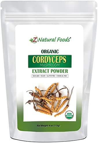 Z Natural Foods Organic Cordyceps Mushroom Extract Powder – 1 lb, 161 Servings – Medicinal Mushroom, Supports Immunity and Health, Adaptogen Supplement for Energy and Endurance