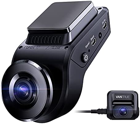 Vantrue S1 4K Dual Dash Cam, Front and Rear 1080P GPS Dash Camera for Trucks with 24 Hours Parking Mode, Enhanced Night Vision, Motion Detection, Super Capacitor, Single Front 60fps, Support 256GB Max