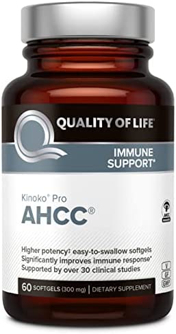 Quality of Life Premium AHCC Immune Support Supplement – Most Bioavaliable AHCC – Natural Mushroom Extract AHCC Kinoko Pro