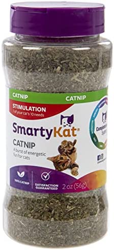 SmartyKat Catnip for Cats & Kittens, Shaker Canister – 2 Ounces