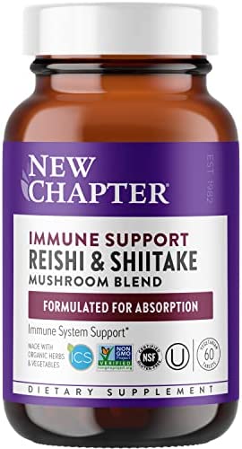 New Chapter Immune Support LifeShield Immune Support with Organic Reishi Mushroom Vegan + Non-GMO, Nootropic Ingredients – 60 ct