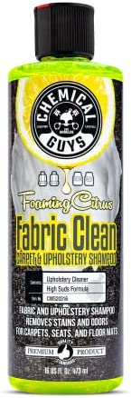 Chemical Guys CWS20316 Foaming Citrus Fabric Clean Carpet & Upholstery Cleaner (Car Carpets, Seats & Floor Mats), 16 fl oz, Citrus Scent